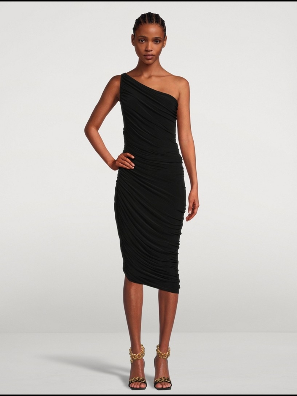 Norma Kamali Black Diana Gown Large